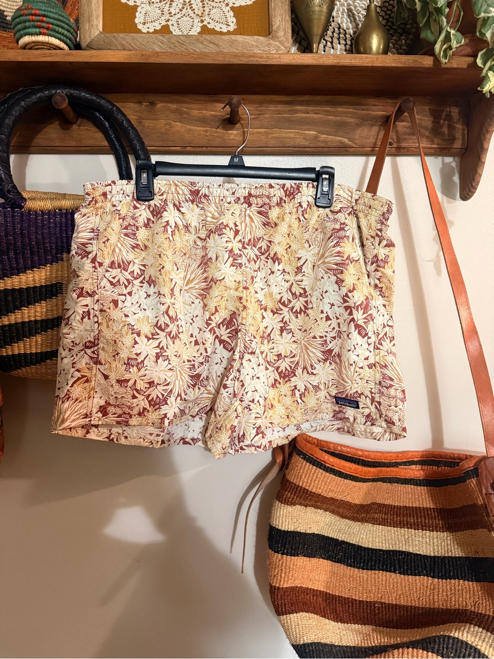 Women's Patagonia Baggies-Floral Print Elastic Waist Shorts